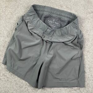 Free Fly Mens S Breeze Active Short Lined Grey 7355 Gym Workout Athletic